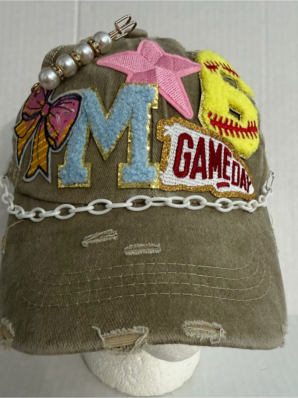 Embroidered Patch Cap with Multicolor Patches